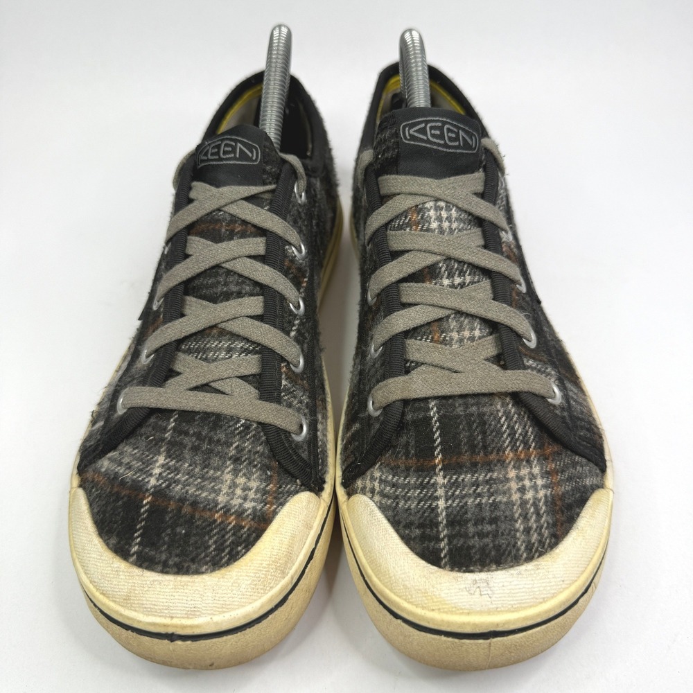 Keen Elsa Sneakers Womens 9.5 Black Gray Plaid Wool Blend Lace Up 1026804 - Picture 3 of 9